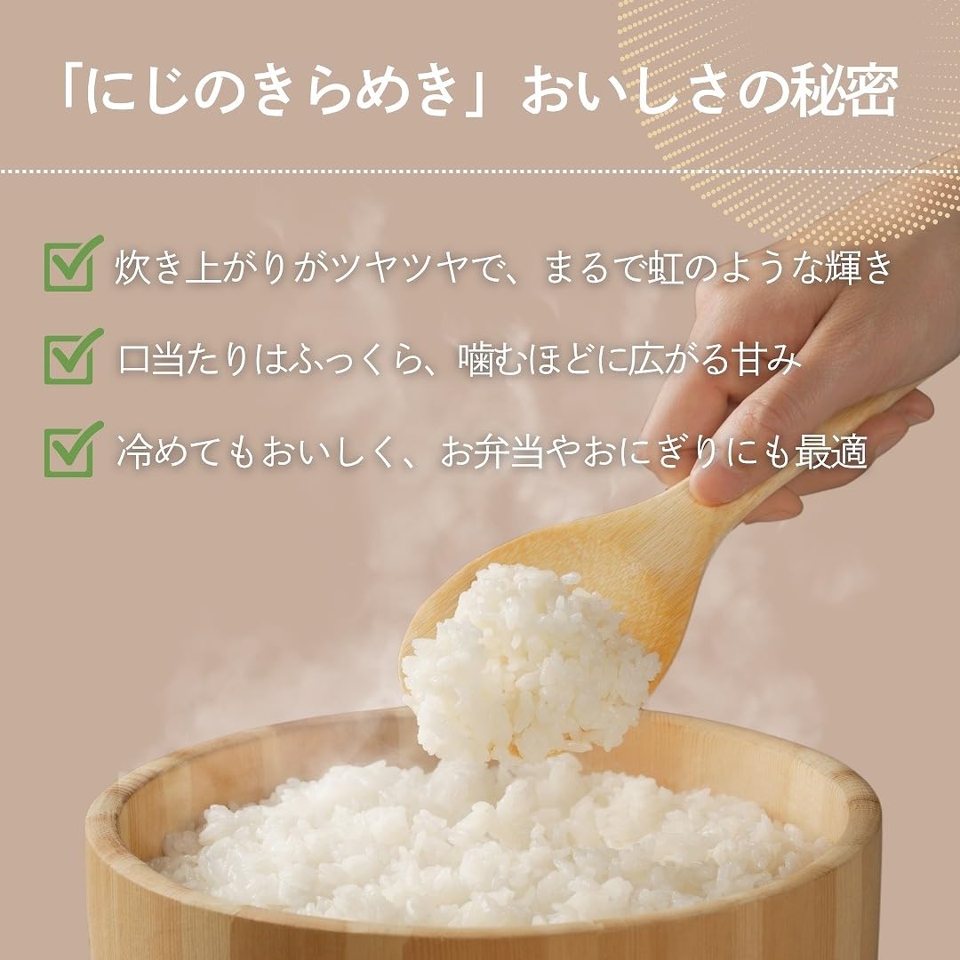 Amazon.co.jp: 米 にじのきらめき 20kg 5kg×4袋 福井県産 白米 令和7